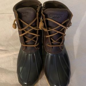 Sperry Duck Boots Dark Brown Sz 9